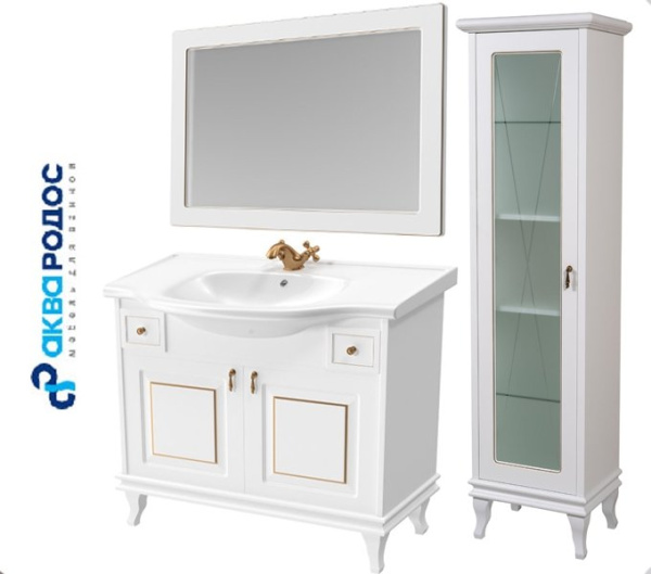 Набор Аква Родос БЕАТРИЧЕ 100 Золото Мебель для ванной комнаты