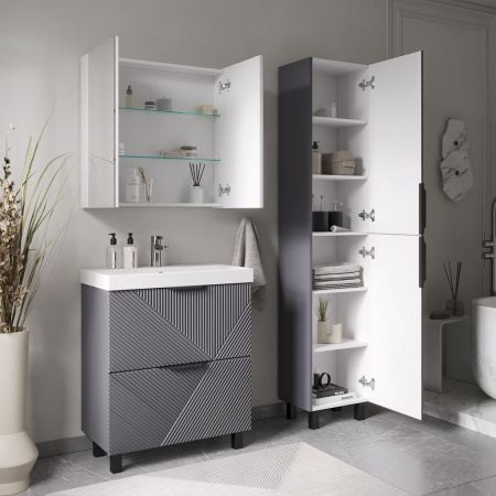 Geometry 40 Пенал напольный VOLNA [pnGEOMETRY40-07], Графит