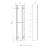 Elegante 36.R Пенал подвесной EQUIL [ppELGNT36.R-25.27], Амарок/Белый