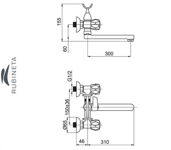 Rubineta R-1 (K) для ванны