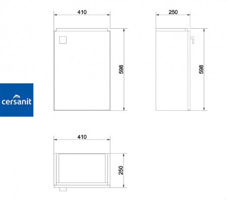 NANO-A 50 тумба Cersanit под умывальник  умывальник (S542-017-DSM)