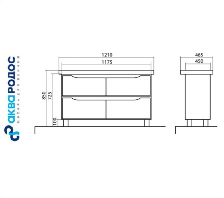 ВЕНЕЦИЯ 120 венге тумба Аква Родос с умывальником ПИНТО 120 (АР0001102) Фото