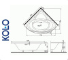 Ванна угловая Kolo RELAX 150x150