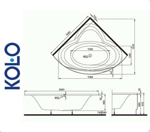 Фото Ванна угловая Kolo RELAX 150x150