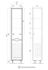 Barney 40 Пенал напольный VOLNA [pnBARNEY40-04], с корзиной