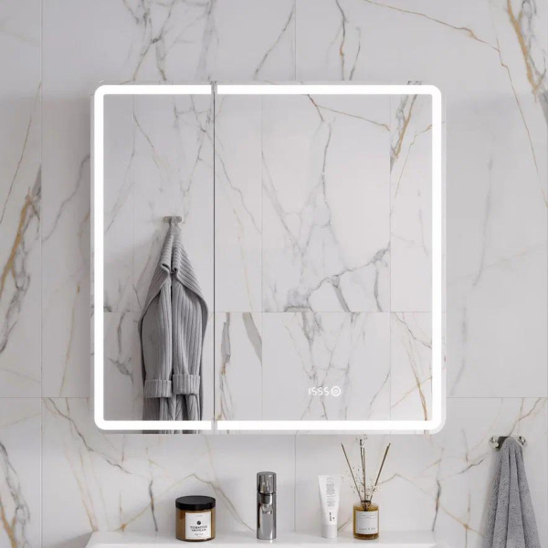 Nice LED 80 зеркало-шкаф EQUIL [szNICE80], с часами