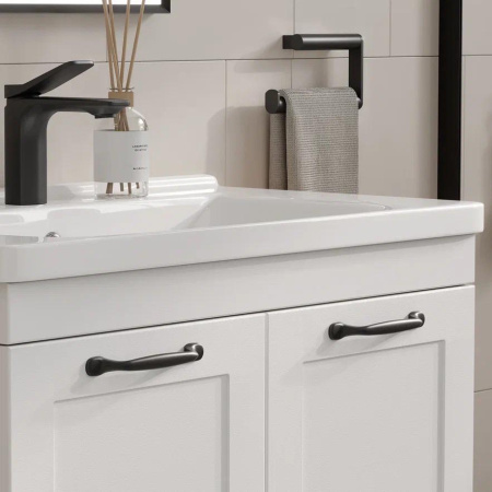 Lago 80.2D (Миранда) тумба EQUIL [tnLAGO80.2D-04], Белый матовый/Дуб сонома