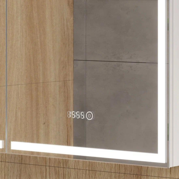 Corner LED 70 зеркало-шкаф EQUIL [szCORNER70], с часами