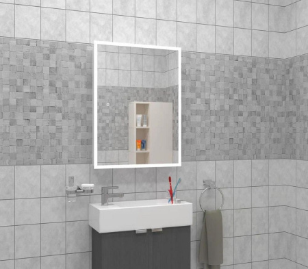 Мебель для ванных комнат Континент Шкаф с зеркалом Reflex LED 60x80