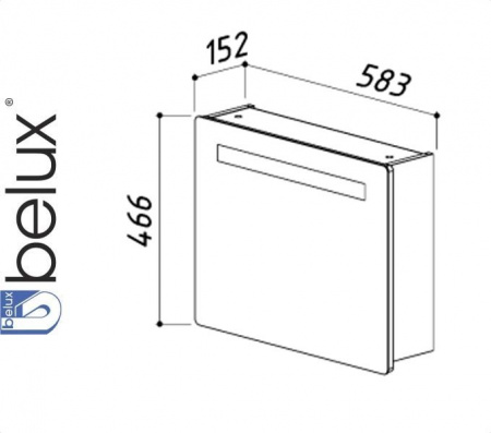 МАРСЕЛЬ ВШ 60 (1) зеркало-шкаф Белюкс (4810924221315)