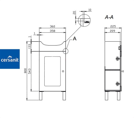 ARTECO 40 тумба Cersanit под умывальник (S625-003-DSM) Фото