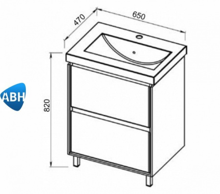 ШЕРИЛ 65 тумба АВН Asomare под умывальник  (70.01 (34))