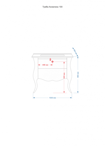 Фото АНЖЕЛИКА 100 Тумба черная с серебром с 2 ящ./столешница Л-Анж01100-4212Я