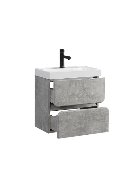 ПАРИЖ НП 50-02 Бетон светлый (164)  плёнка, тумба под умывальник, (4810924267580)