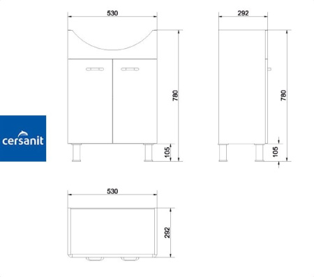 ALPINA 60 тумба Cersanit под умывальник (S516-003-DSM) Фото