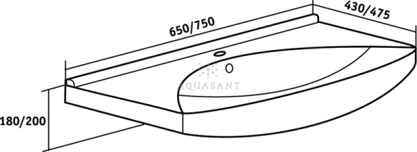 Фото ДЖУЛИЯ 75 прямая белая Л-Джу01075-0110Пр