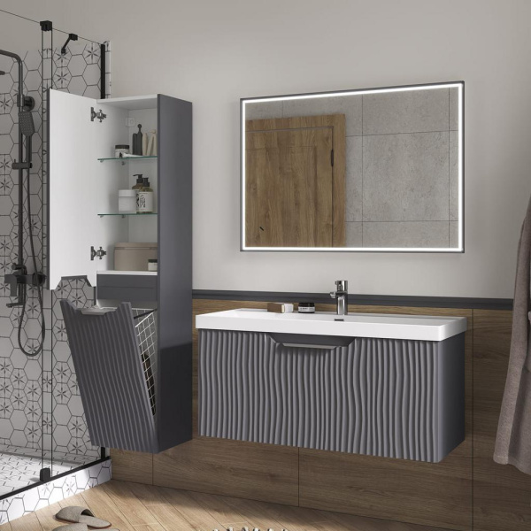 Mirage 36.R Пенал подвесной с корзиной EQUIL [ppMIRAGE36.R.KZ-07], Графит