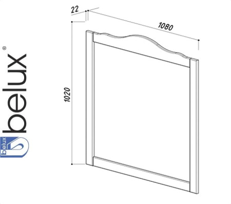 ИМПЕРИЯ В 105 слоновая кость (37) зеркало Белюкс (4810924220820)