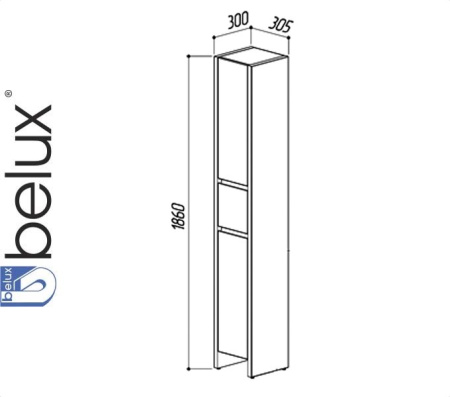 МАДРИД П 30-01 К (1) шкаф-пенал Белюкс (4810924241511)