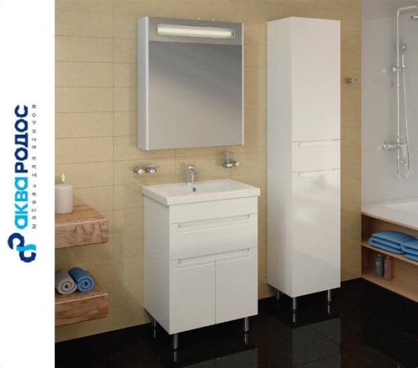 Набор Аква Родос ОМЕГА 60 с зеркалом ПАРИЖ 65