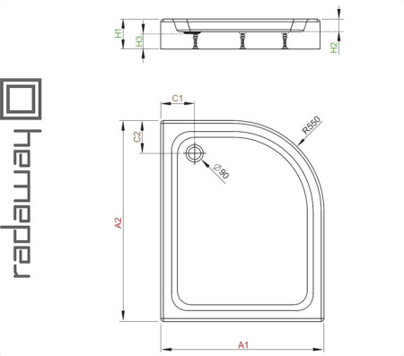Душевой поддон LAROS E для ванной комнаты Фото