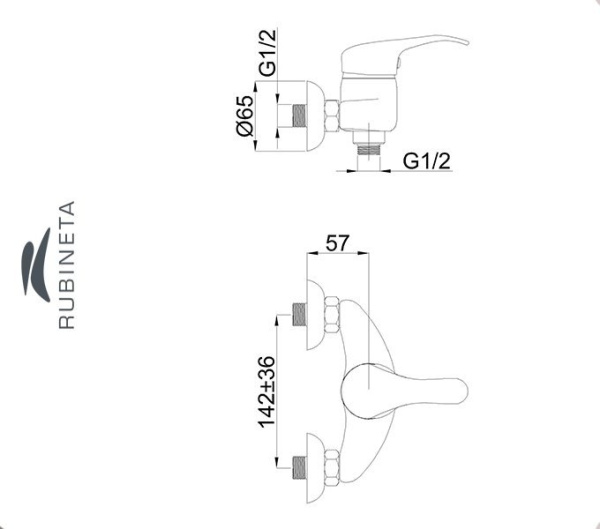 Фото Rubineta P-12/K Star для ванны настенный