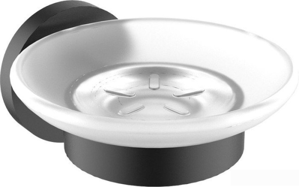 Мыльница Wellsee Finishing Touch 182502000 с держателем (матовый черный)