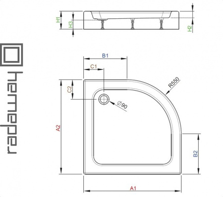 Душевой поддон LAROS A для ванной комнаты Фото