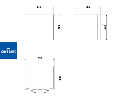 PURE 55 тумба Cersanit под умывальник (S910-004) Фото
