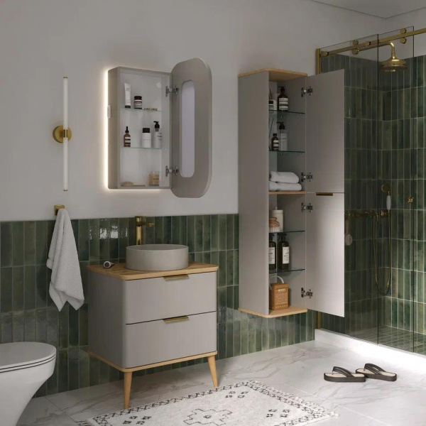 Desert 450х800 зеркало-шкаф EQUIL [szDSRT.LED45.R/L-25], Амарок