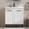 Lago 80.2D (Миранда) тумба EQUIL [tnLAGO80.2D-04], Белый матовый/Дуб сонома