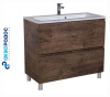 АКЦЕНТ 100 каштан тумба Аква Родос с умывальником АЛЬФА 100 (АР0002411)