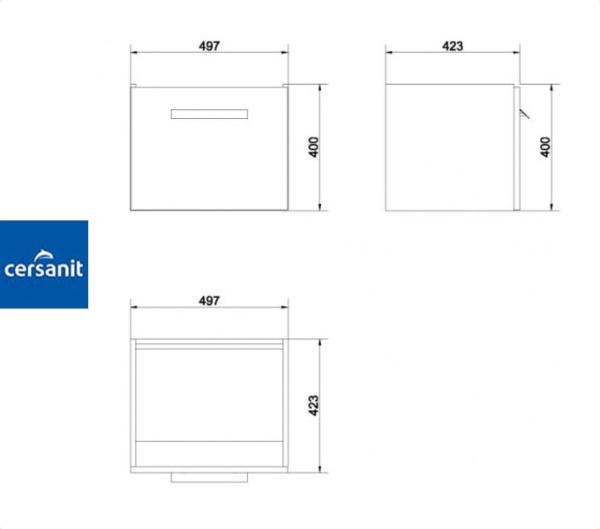 XANTIA 60 тумба Cersanit под умывальник (S538-009)