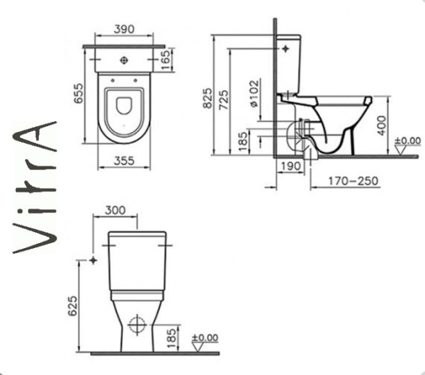 Vitra S50 Унитаз напольный для ванной комнаты