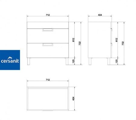 DAHLIA 80 тумба Cersanit под умывальник (S548-004) Фото