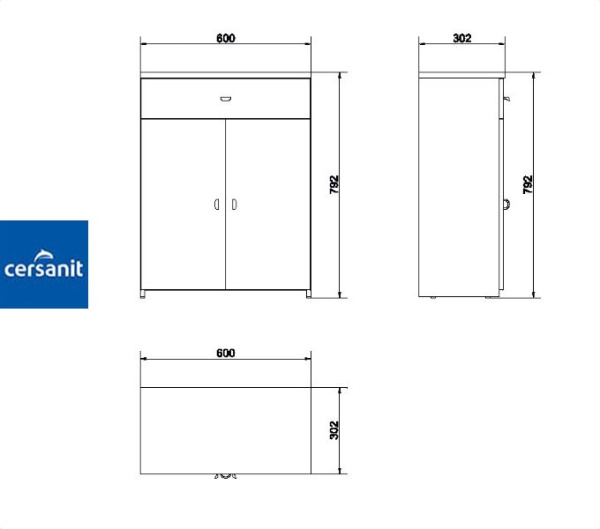 BIANCO 60 комод Cersanit (S509-017-DSM)