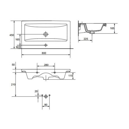 ДЕЛЛИ 80 тумба Misty под умывальник (П-Дел01080-012П2Я)