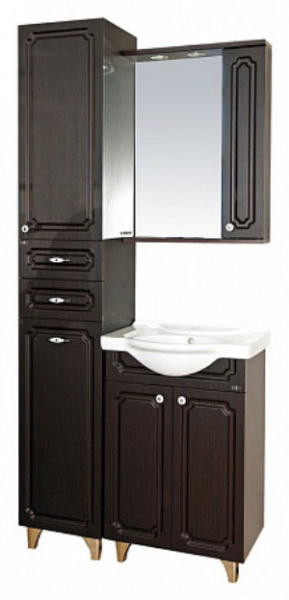 Фото Александра - 55 зеркало-шкаф прав. (свет) ВЕНГЕ П-Але04055-052СвП