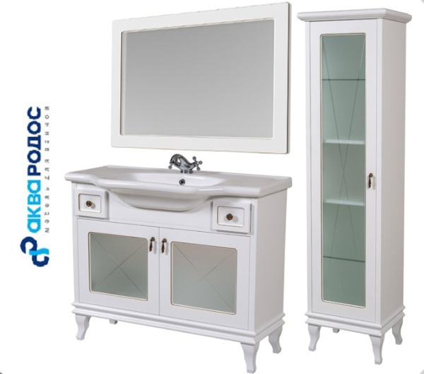 Набор Аква Родос БЕАТРИЧЕ 100 Золото Люкс Мебель для ванной комнаты