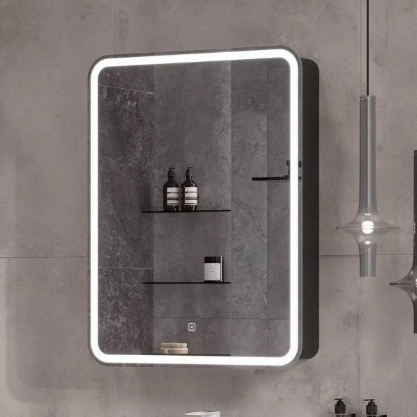 Eltoro LED 60 зеркало-шкаф EQUIL [szELTR60], Черный, правый