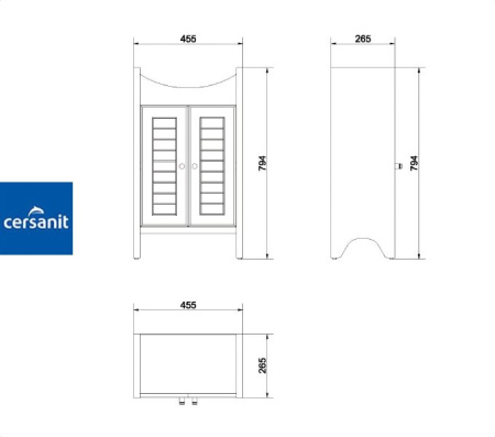 MOCCA 50 тумба Cersanit под умывальник (S544-008-DSM)