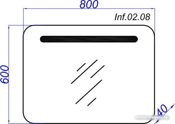 Aqwella Инфинити 80 зеркало с подсветкой [Inf.02.08]