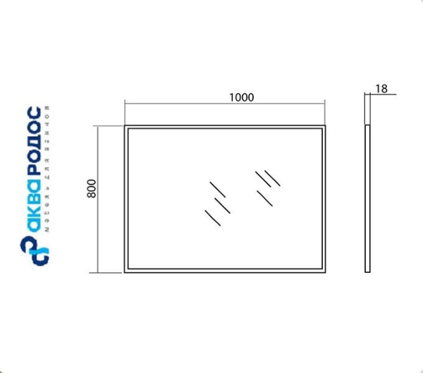 Фото АКЦЕНТ 100 зеркало Аква Родос (АР000001211)