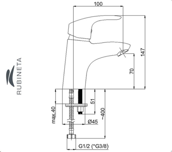 Фото Rubineta TORNADO-18 для умывальника ванны