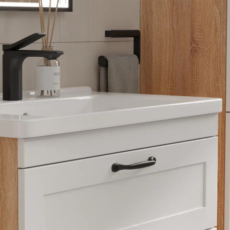 Lago 80.2Y (Миранда/Фостер) тумба EQUIL [tpLAGO80.2Y-04], Белый матовый/Дуб сонома