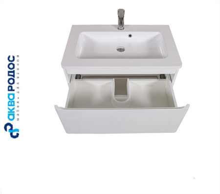 АКЦЕНТ 70 каштан подвесная тумба Аква Родос с умывальником АЛЬФА 70 (ОР0002552) Фото