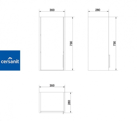 TAZA 35 шкафчик Cersanit (S615-008)