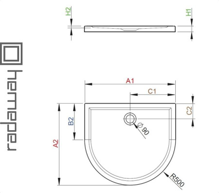 Душевой поддон DELOS P для ванной комнаты Фото