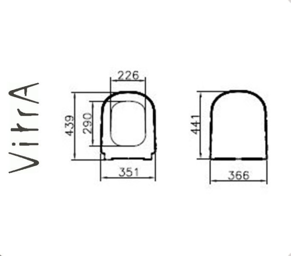 Фото Vitra D-LIGHT Сиденье с крышкой для унитаза для ванной комнаты