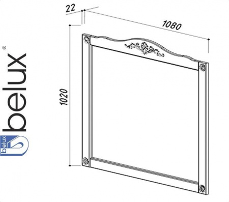ВЕРДИ В 105 слоновая кость (37) зеркало Белюкс (4810924222534) Фото